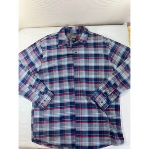 CE Schmidt Workwear Mens‎ Large Plaid Long Sleeve Button Up Work Shirt Cotton